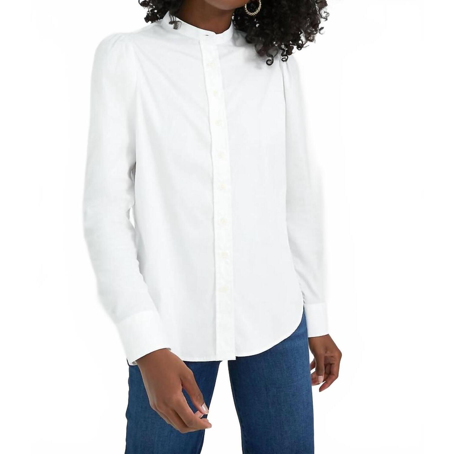 New The Shirt Puffed Shoulder Shirt In White
